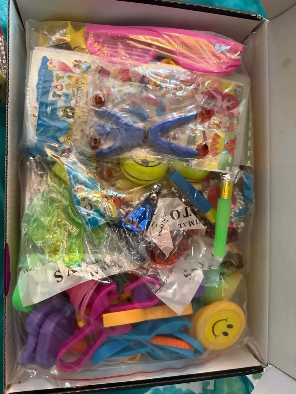 Bulk Lot of Kids Party Favor Sensory Bin Trinkets and Plastic Toy Accessories
